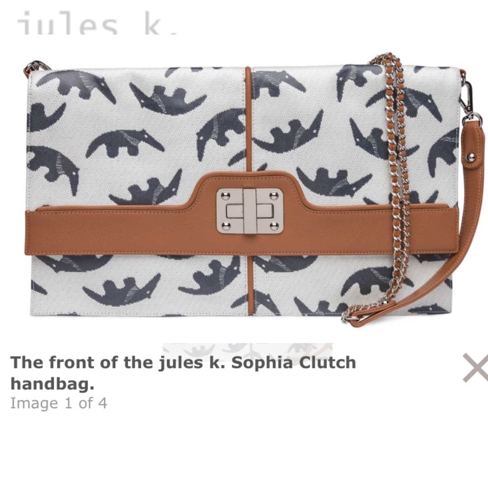 Jules K. - Sophia Clutch (White/Navy)